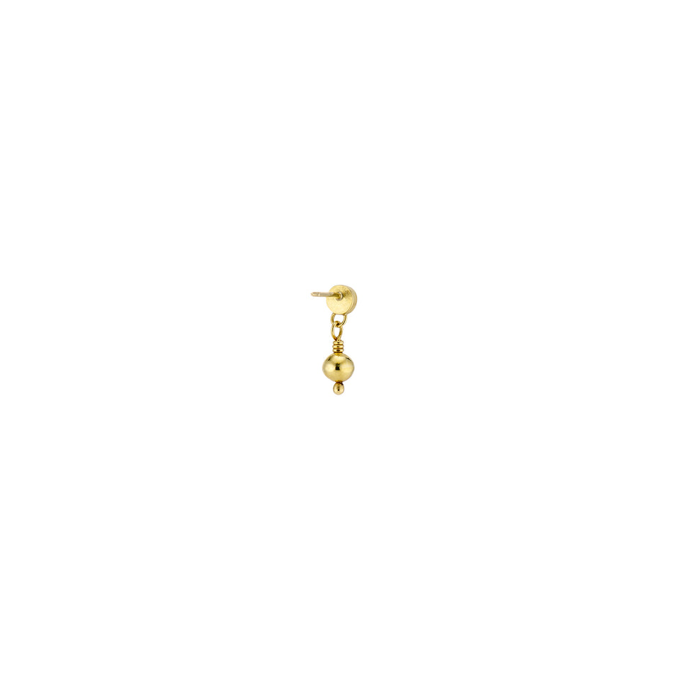Golden Orb with Diamond Drop Earrings