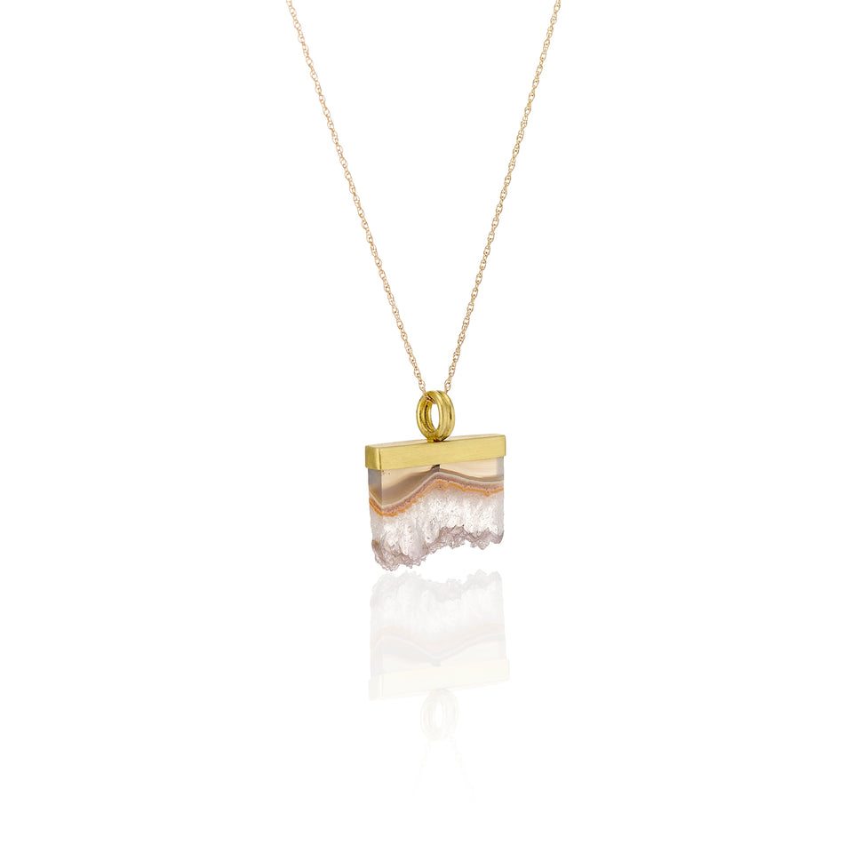 Ice Crystal Drusy Pendant Necklace